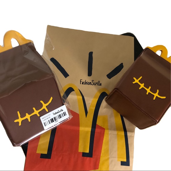 Travis Scott x McDonald’s Happy Meal Brown and Yellow Smile Clutch - Picture 10 of 15